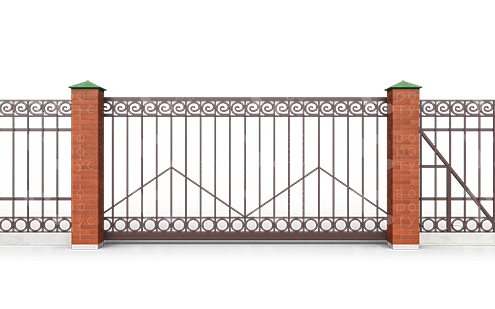 Решетка  с элементами ковки